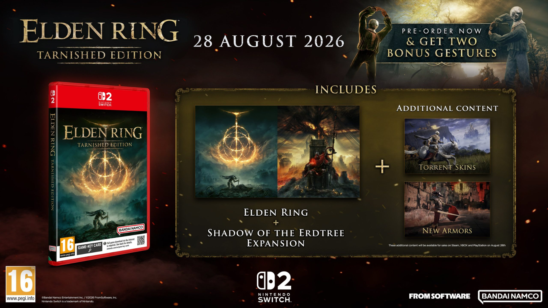 Elden Ring Tarnished Edition Coming to Nintendo Switch 2 This August