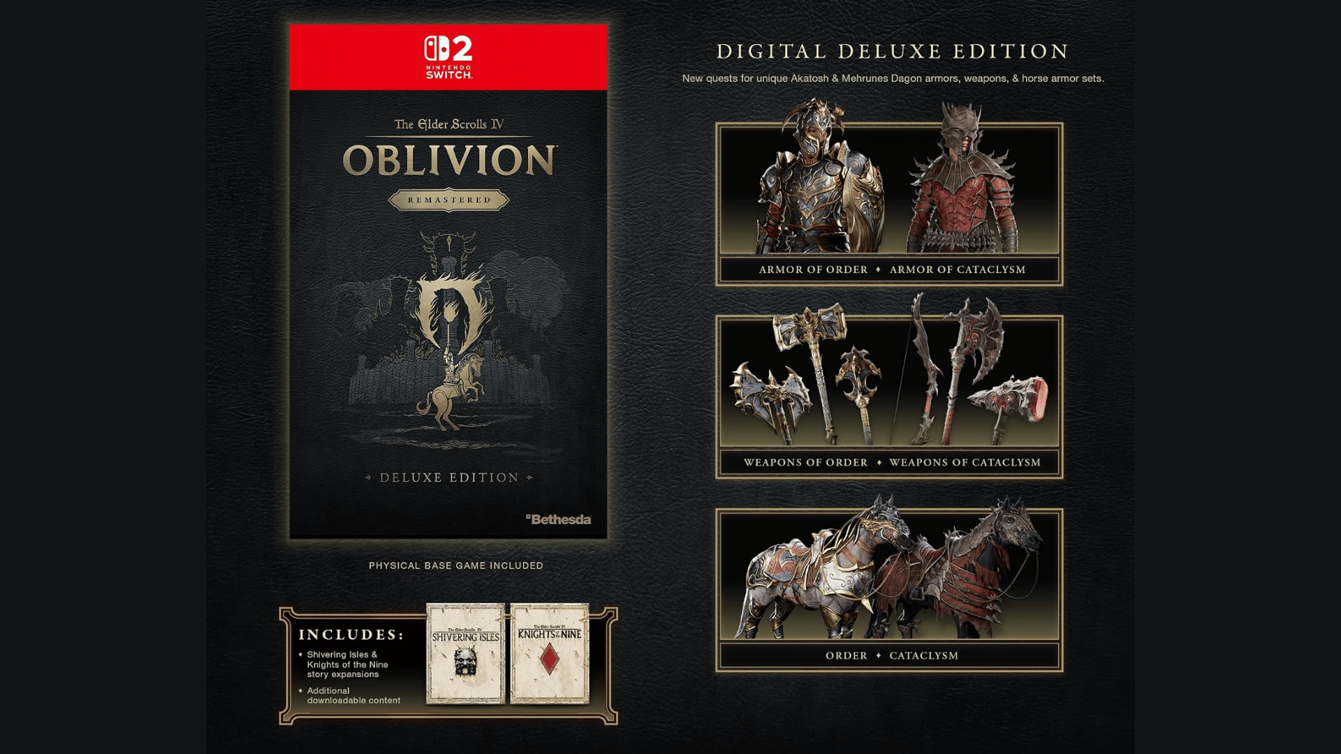 The Elder Scrolls IV: Oblivion Remastered Deluxe Edition Switch 2 Release