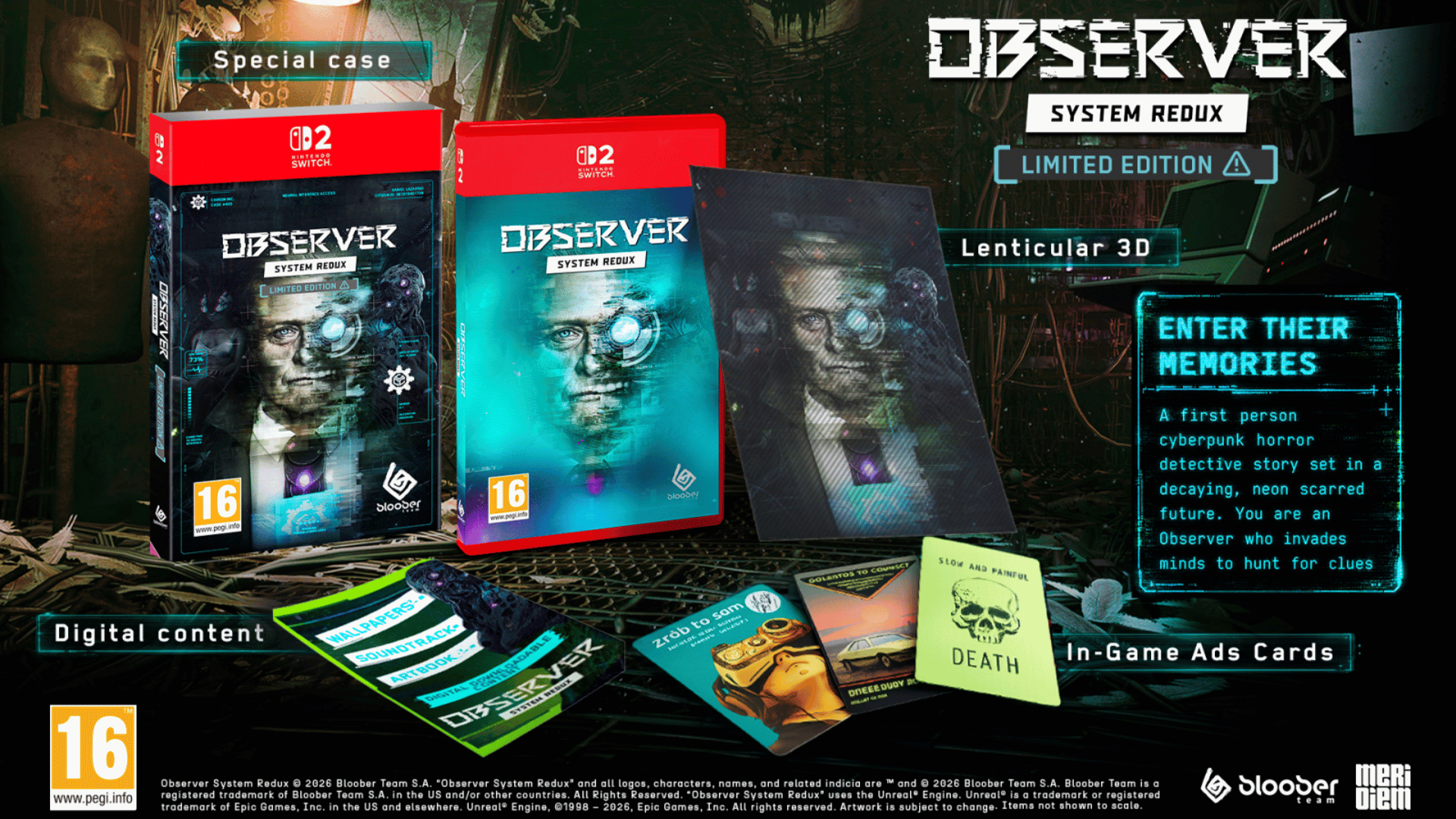 Observer: System Redux Limited Edition Announced for Nintendo Switch 2