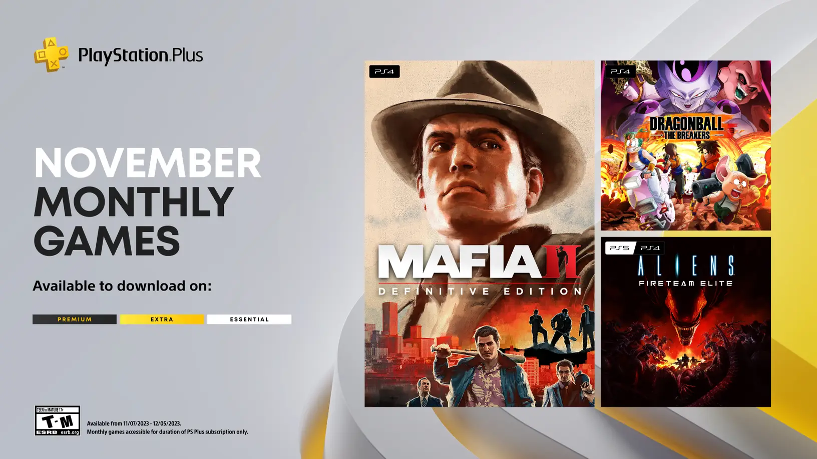 PlayStation Plus Monthly Games for November 2023