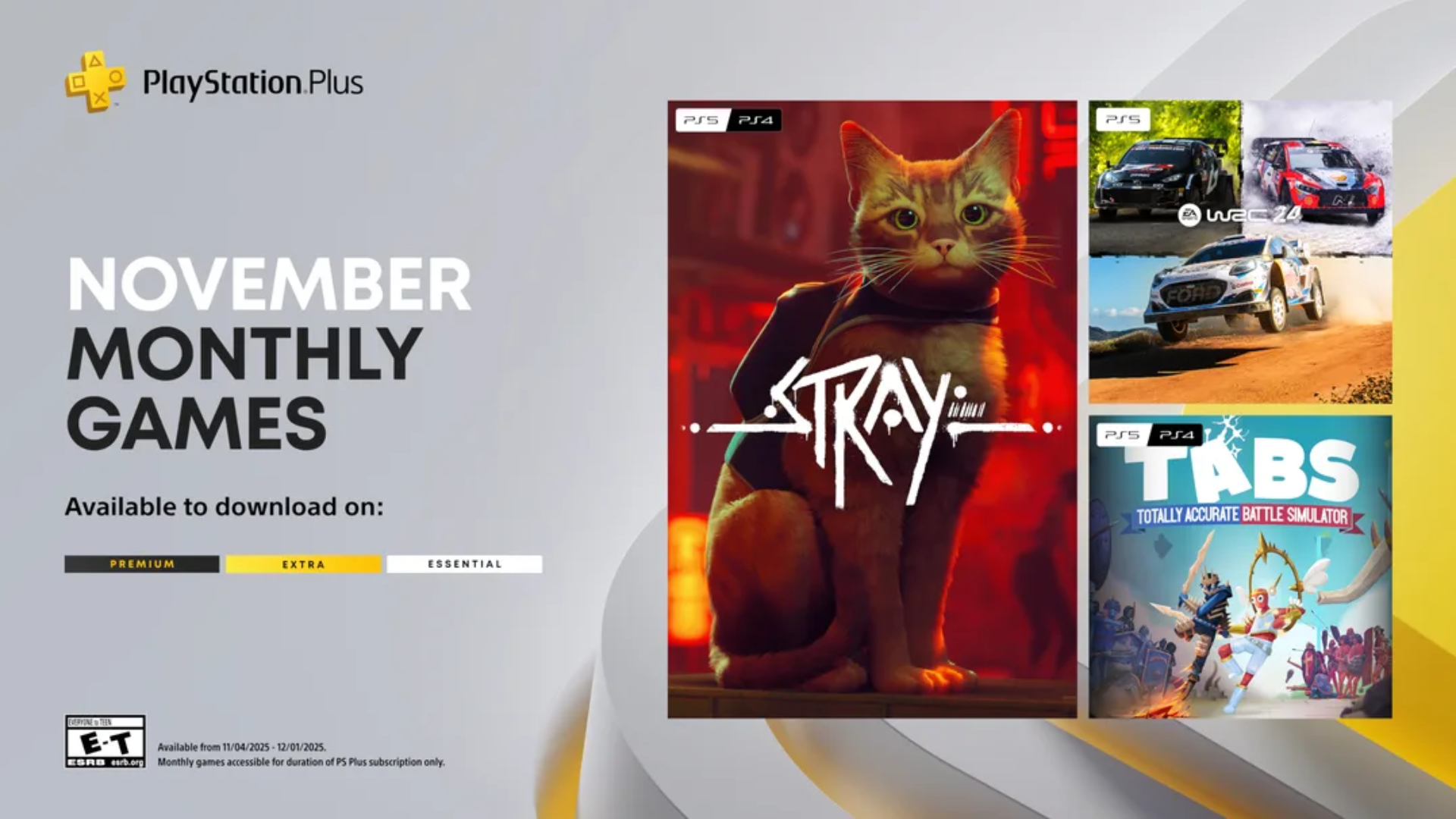 PlayStation Plus Monthly Games for November 2025 Revealed