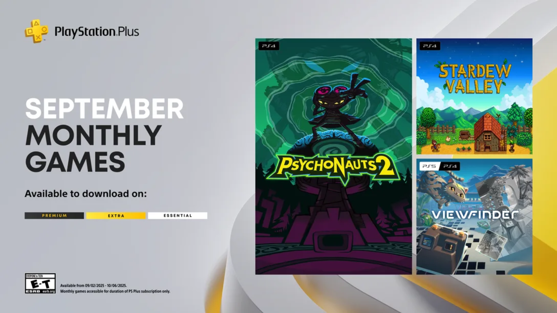 PlayStation Plus Monthly Games for September 2025 Revealed