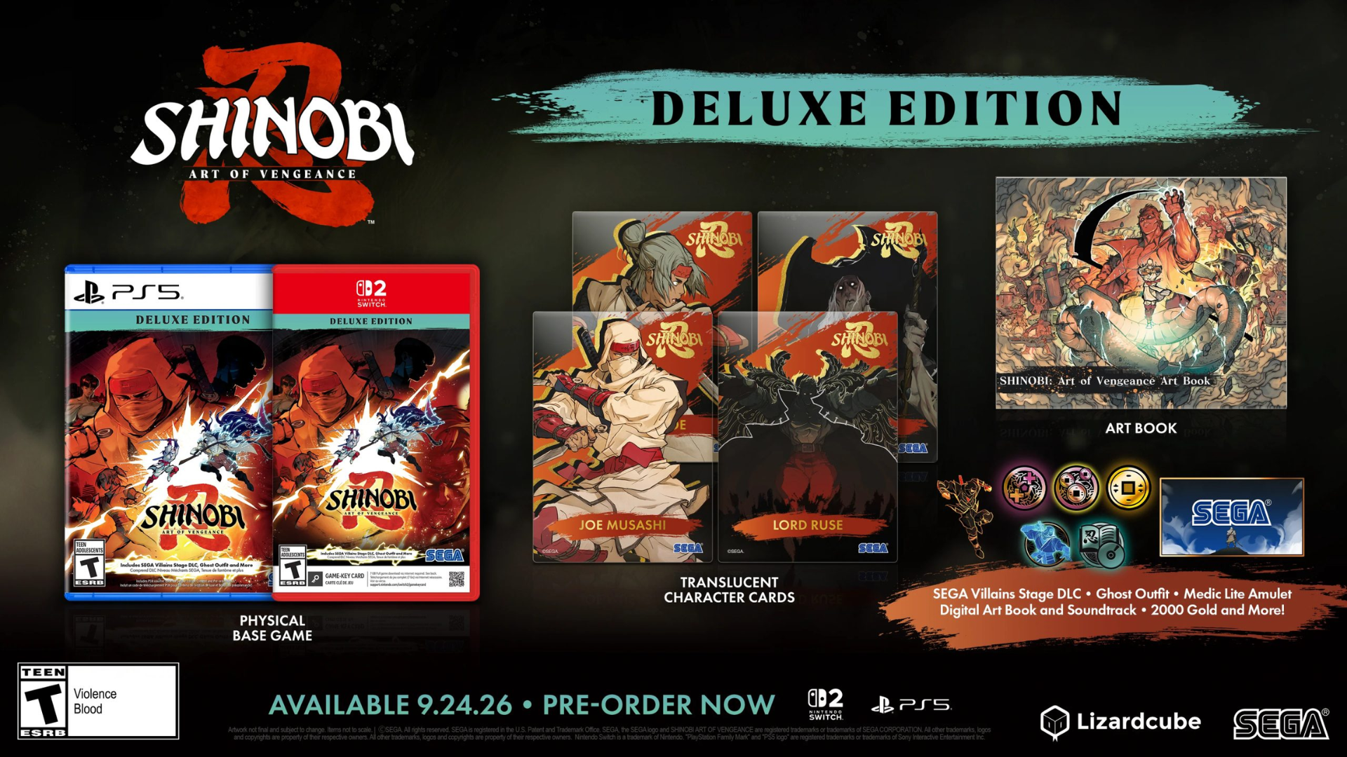 SHINOBI: Art of Vengeance Deluxe Edition Announced for PS5 & Switch 2