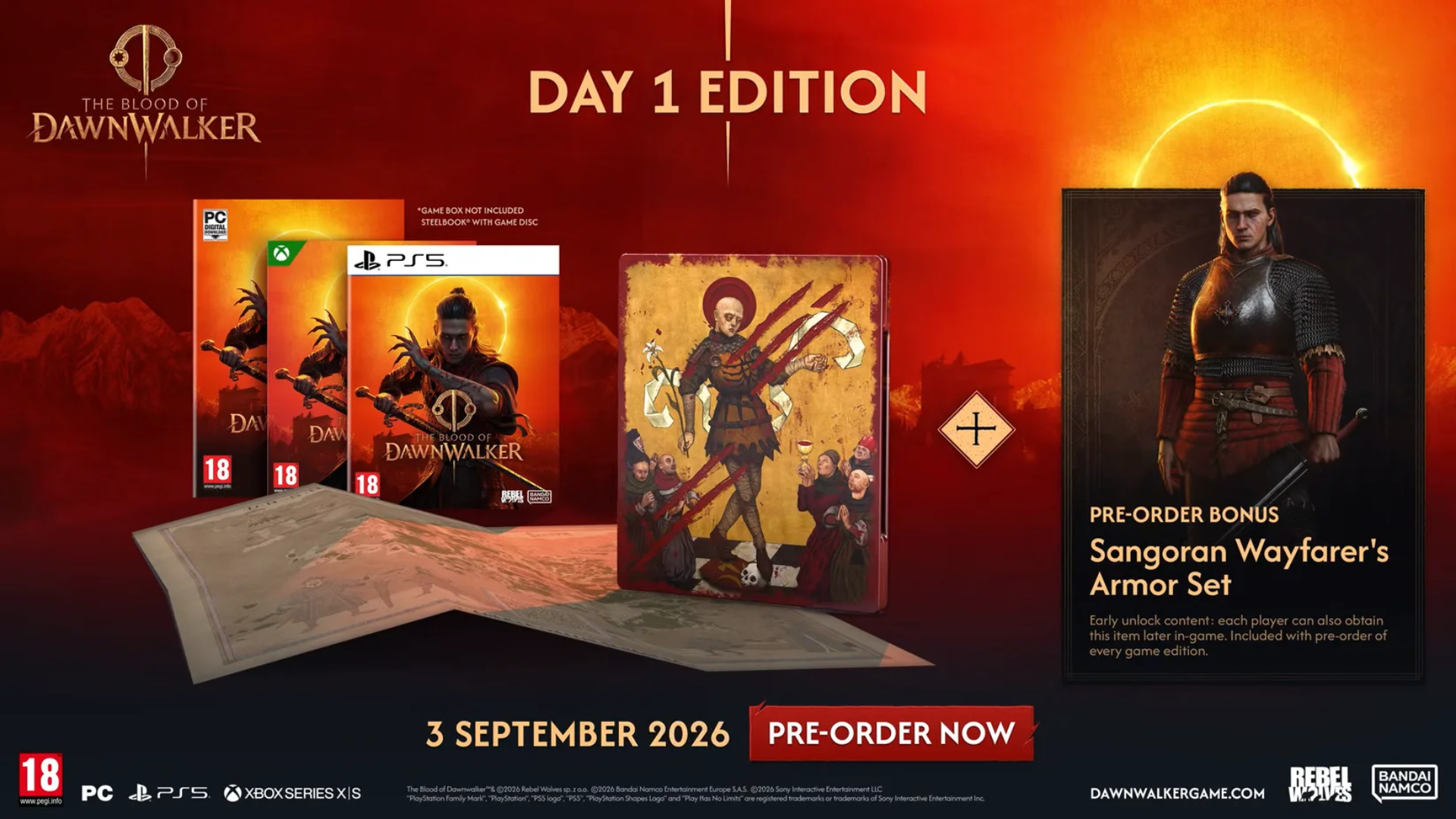 The Blood of Dawnwalker Day 1 Steelbook Edition Revealed, Prices Listed