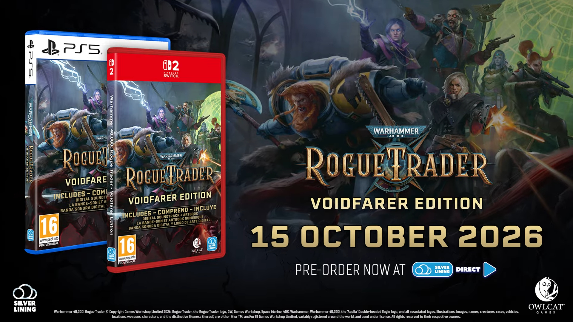 Warhammer 40,000: Rogue Trader Voidfarer Edition Announced for PS5 & Switch 2