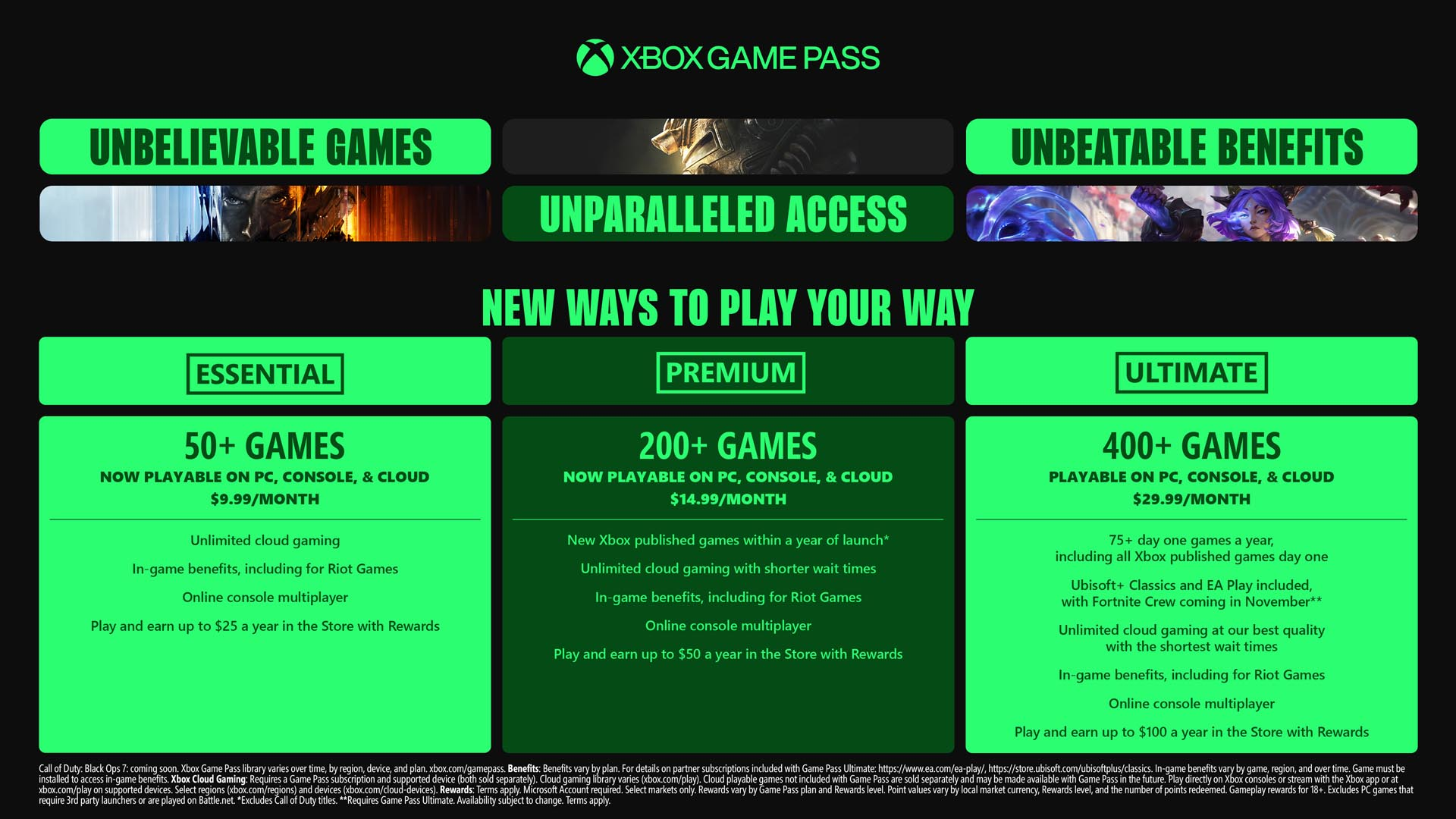 Xbox Game Pass Upgrades: See what's changing to ALL plans